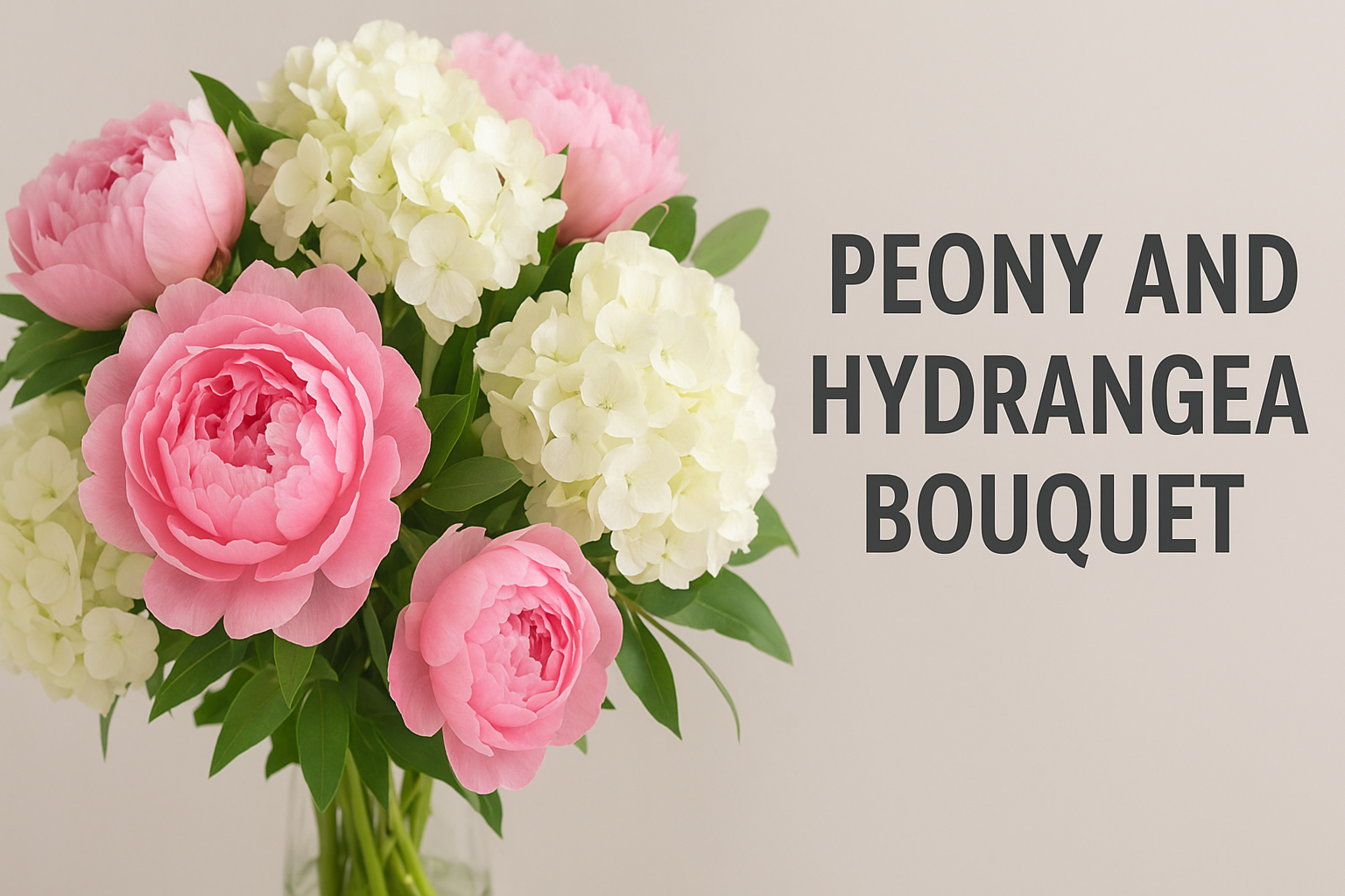 Peony and Hydrangea Bouquet