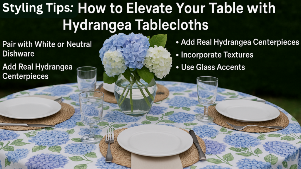Styling Tips: How to Elevate Your Table with Hydrangea Tablecloths