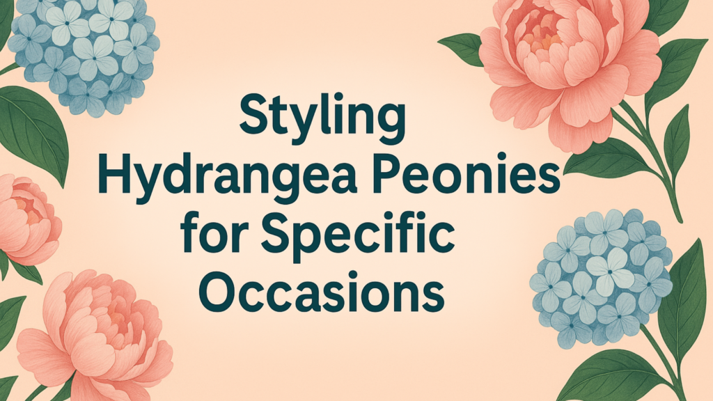 Styling Hydrangea Peonies for Specific Occasions