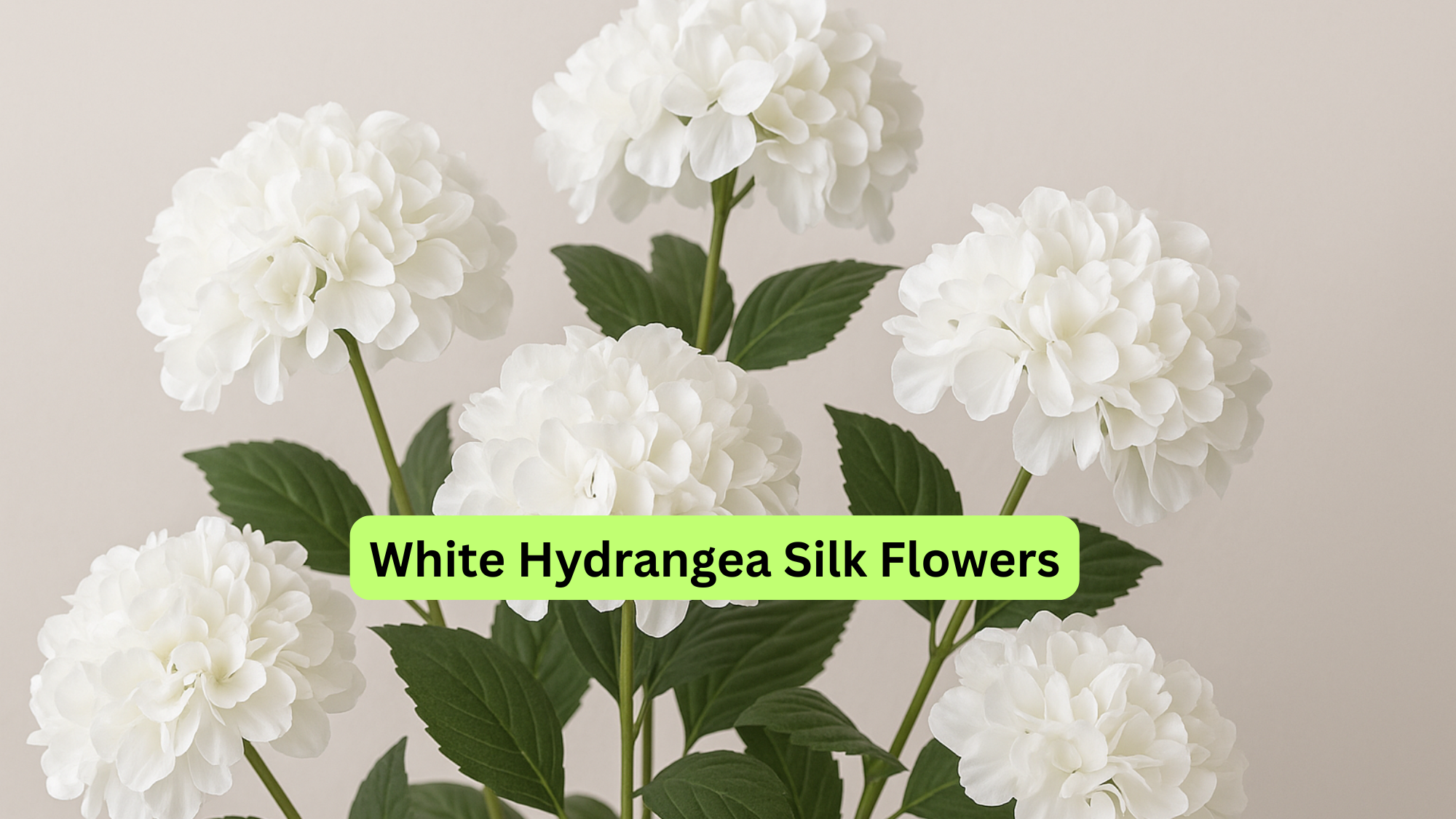 White Hydrangea Silk Flowers