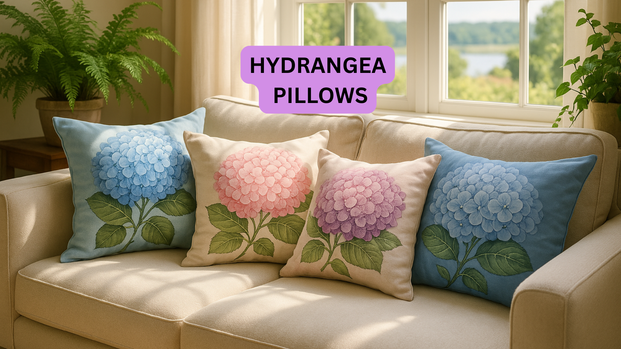 Hydrangea Pillows