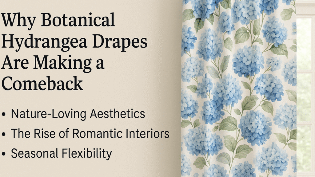Why Botanical Hydrangea Drapes Are Making a Comeback