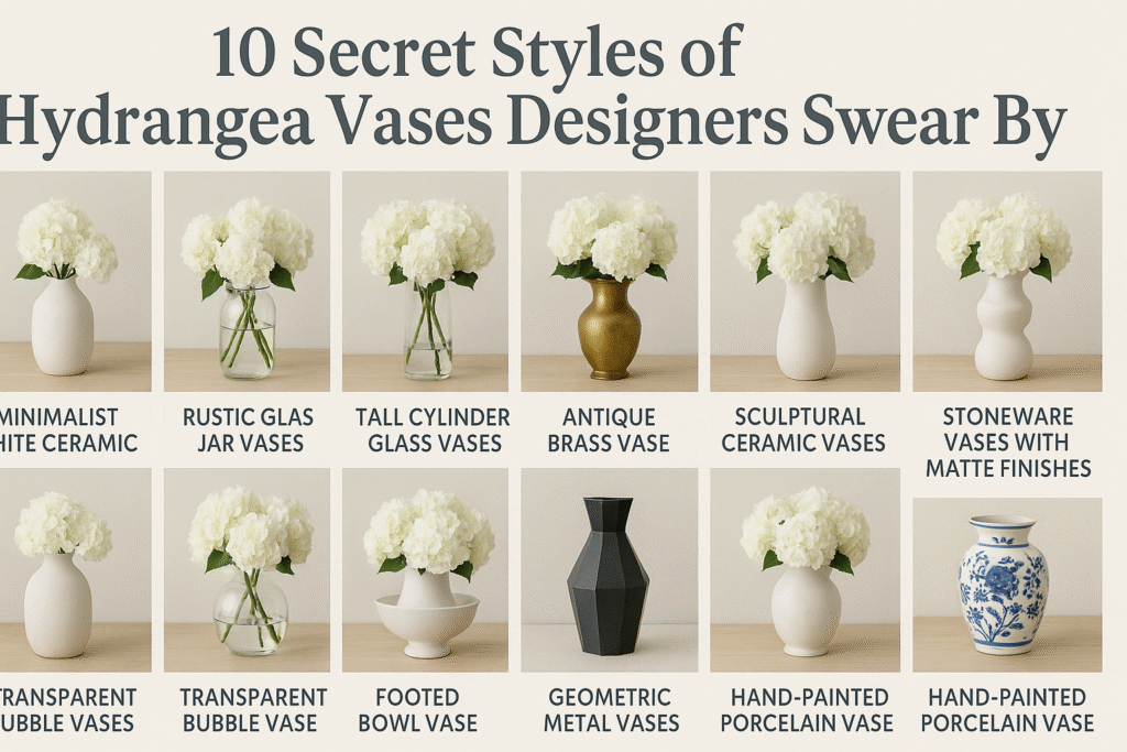 10 Secret Styles of Hydrangea Vases Designers Swear By