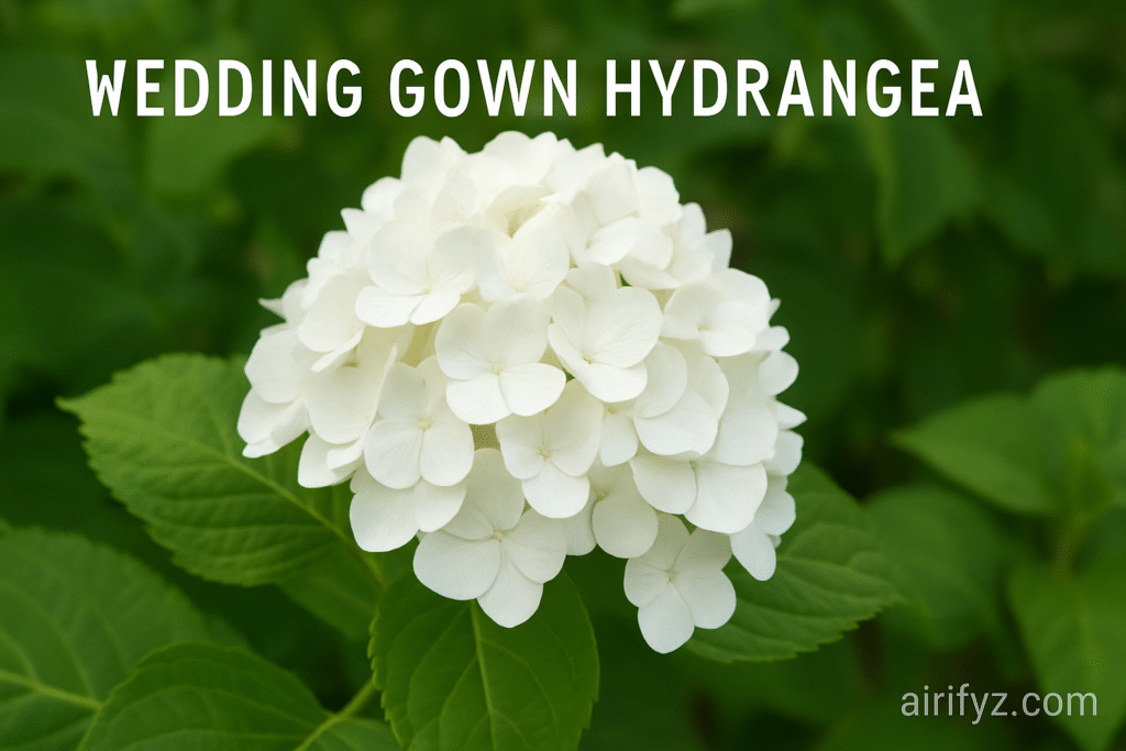 wedding gown hydrangea