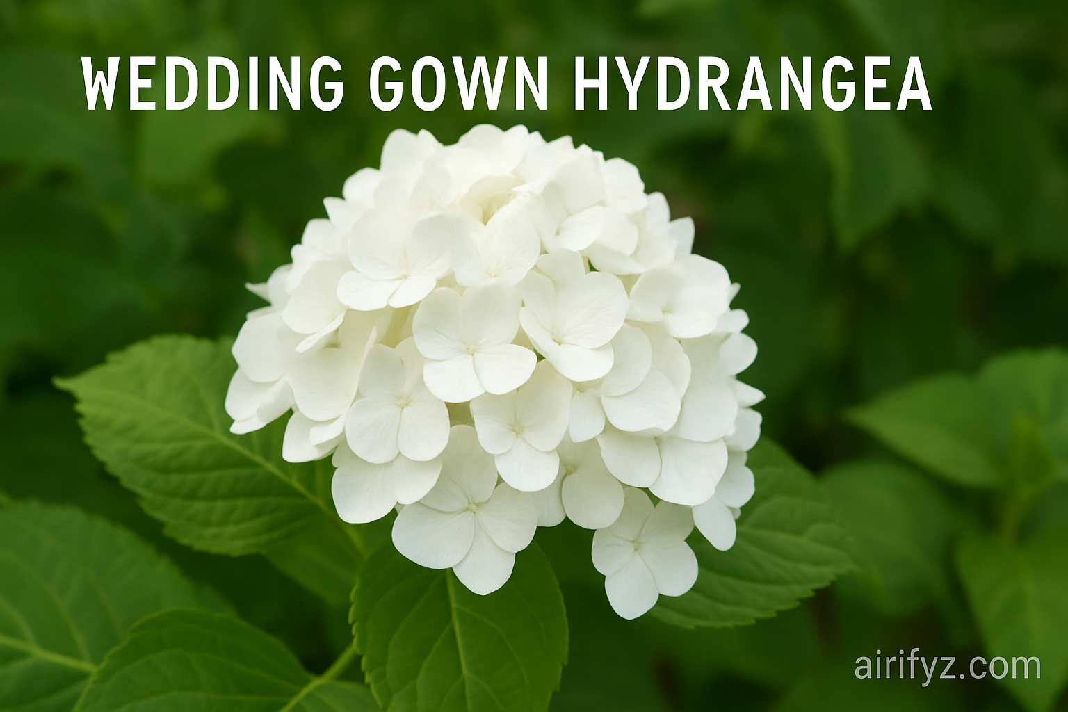 wedding gown hydrangea