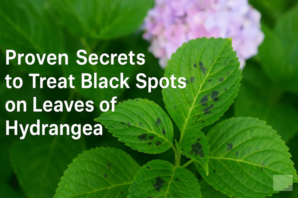 Black Spots on Leaves of Hydrangea