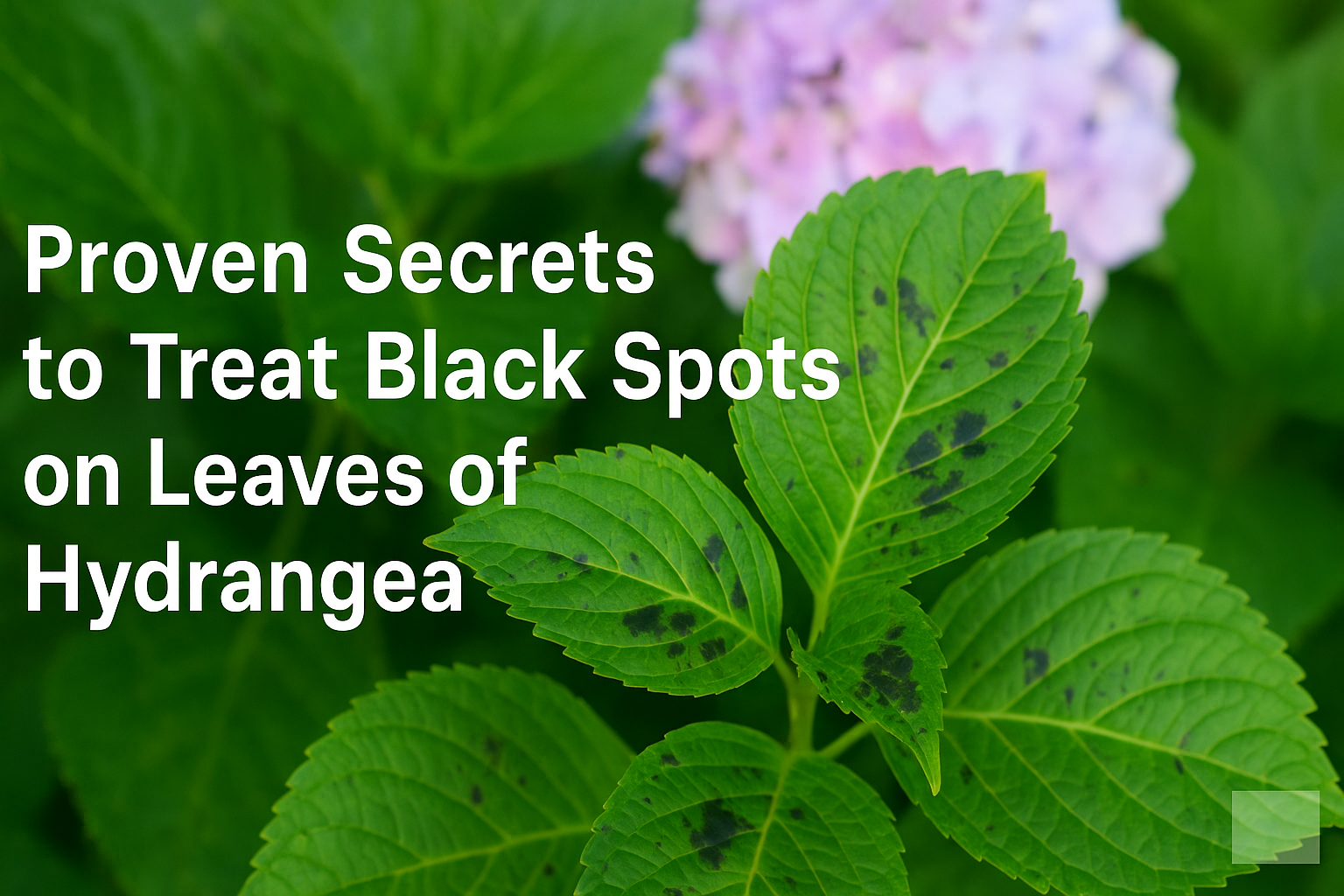 Black Spots on Leaves of Hydrangea