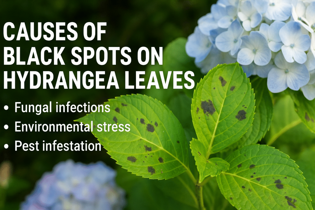 Causes of Black Spots on Hydrangea Leaves