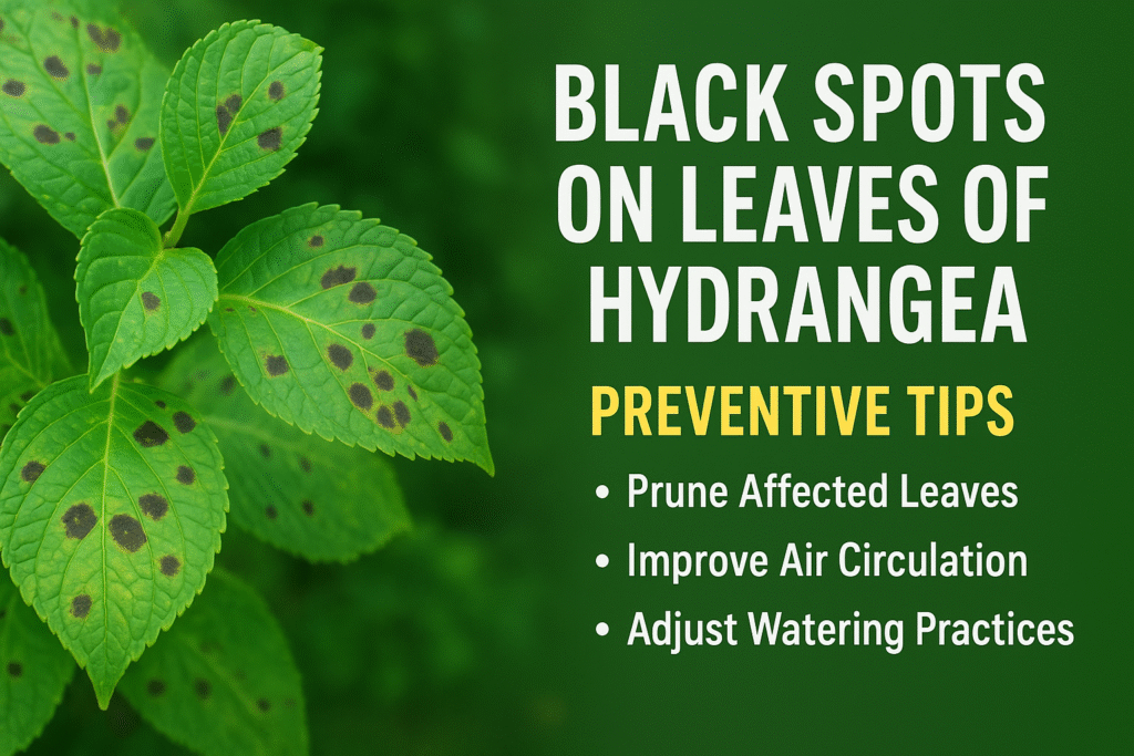 Preventing Future Black Spots on Leaves of Hydrangea