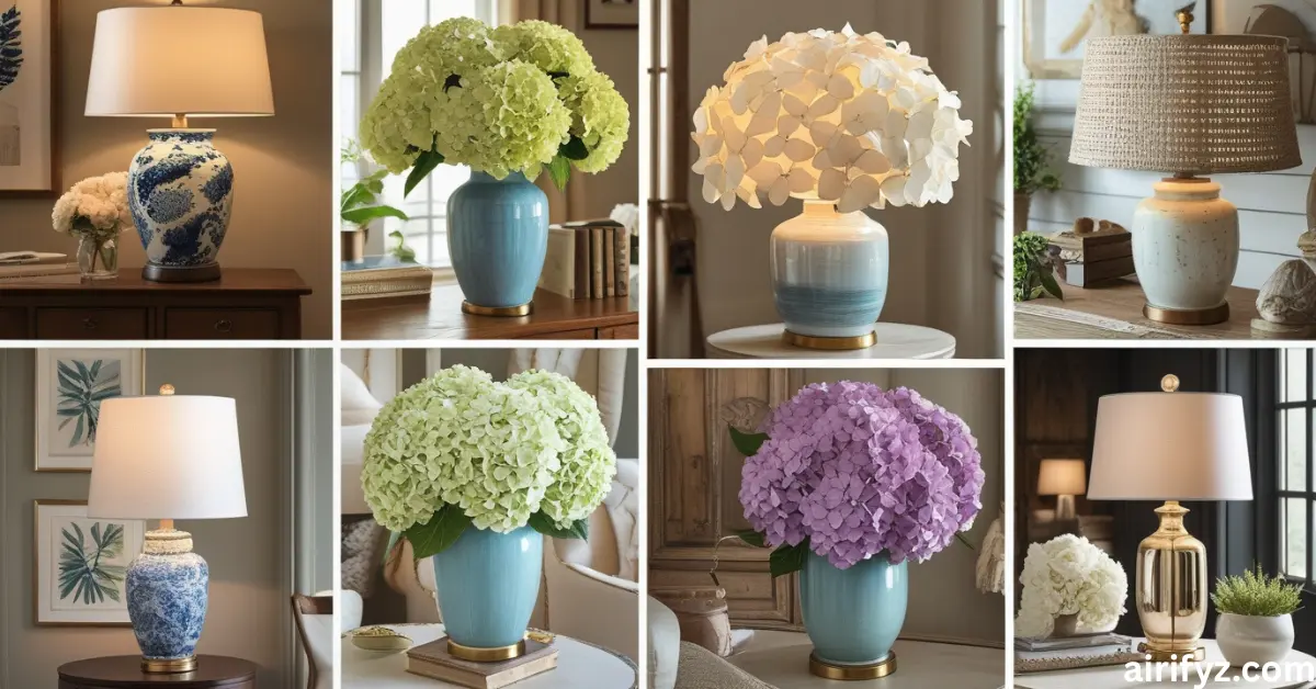 Hydrangea Lamps in Different Design Styles